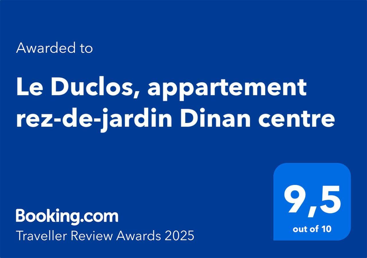 Le Duclos, Appartement Rez-De-Jardin Dinan Centre Экстерьер фото